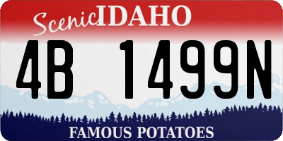 ID license plate 4B1499N