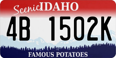 ID license plate 4B1502K