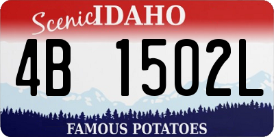 ID license plate 4B1502L