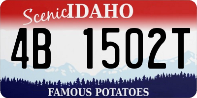 ID license plate 4B1502T
