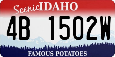 ID license plate 4B1502W