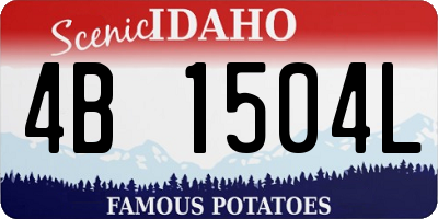ID license plate 4B1504L