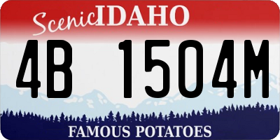 ID license plate 4B1504M