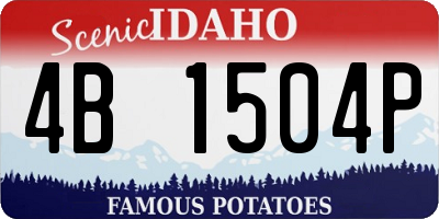 ID license plate 4B1504P
