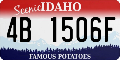 ID license plate 4B1506F