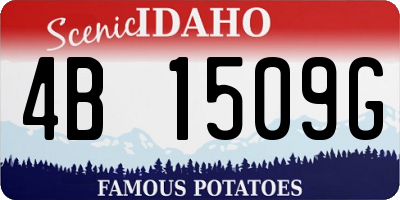 ID license plate 4B1509G