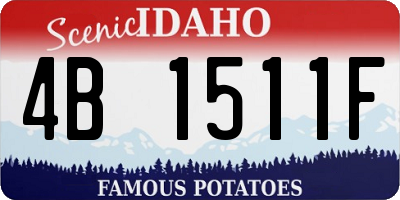 ID license plate 4B1511F