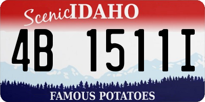ID license plate 4B1511I