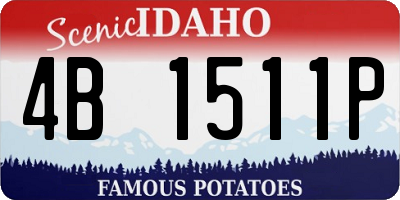 ID license plate 4B1511P