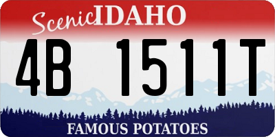 ID license plate 4B1511T