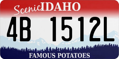 ID license plate 4B1512L