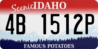ID license plate 4B1512P