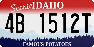 ID license plate 4B1512T