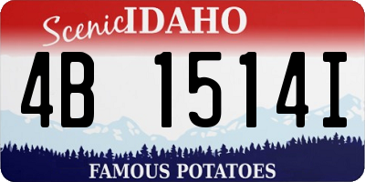 ID license plate 4B1514I