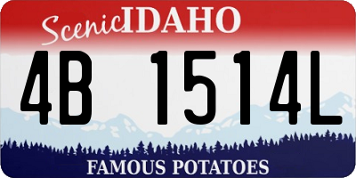 ID license plate 4B1514L