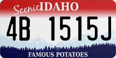 ID license plate 4B1515J
