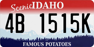 ID license plate 4B1515K