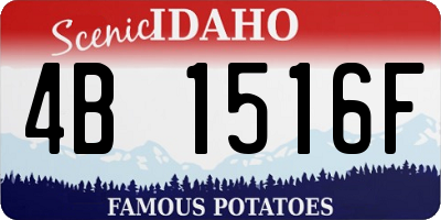 ID license plate 4B1516F