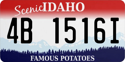ID license plate 4B1516I