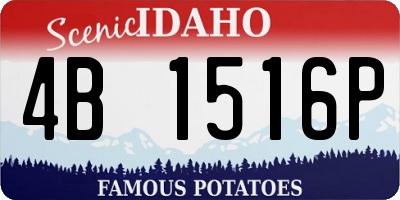 ID license plate 4B1516P