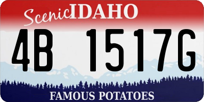 ID license plate 4B1517G