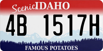 ID license plate 4B1517H