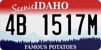 ID license plate 4B1517M