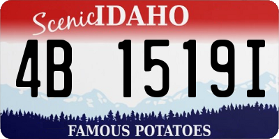 ID license plate 4B1519I