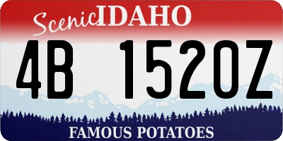 ID license plate 4B1520Z
