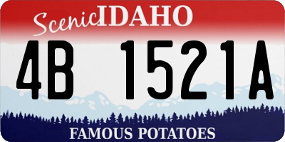 ID license plate 4B1521A