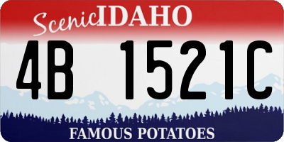 ID license plate 4B1521C