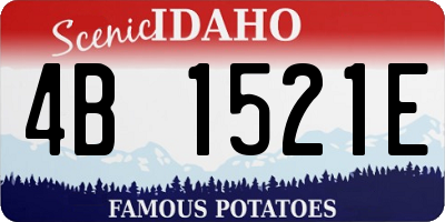 ID license plate 4B1521E
