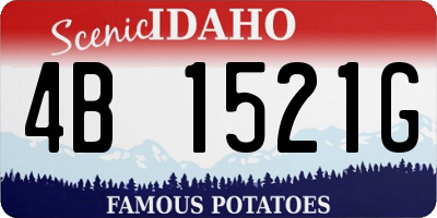 ID license plate 4B1521G