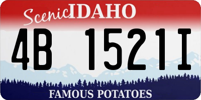 ID license plate 4B1521I