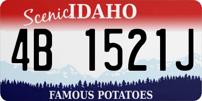 ID license plate 4B1521J