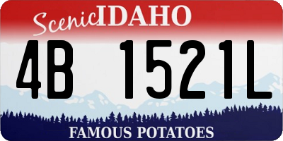 ID license plate 4B1521L