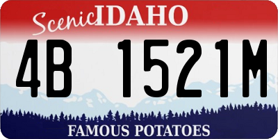 ID license plate 4B1521M
