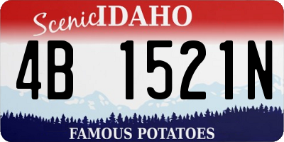 ID license plate 4B1521N