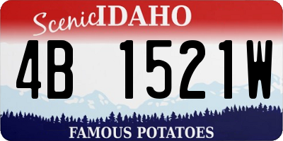 ID license plate 4B1521W