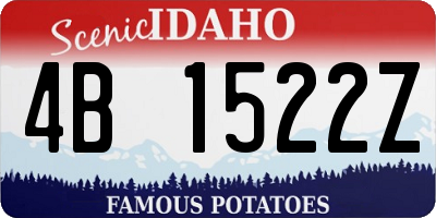 ID license plate 4B1522Z