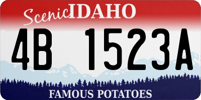 ID license plate 4B1523A