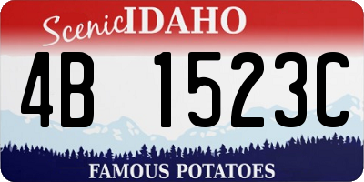 ID license plate 4B1523C