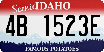 ID license plate 4B1523E