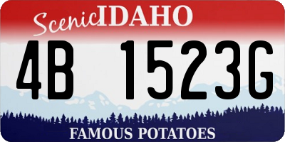 ID license plate 4B1523G