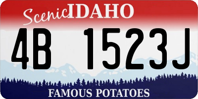 ID license plate 4B1523J