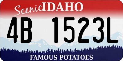 ID license plate 4B1523L