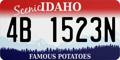 ID license plate 4B1523N