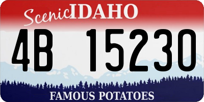 ID license plate 4B1523O