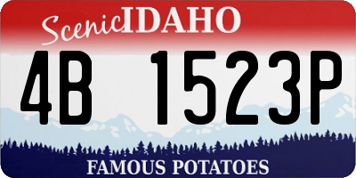 ID license plate 4B1523P