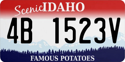 ID license plate 4B1523V